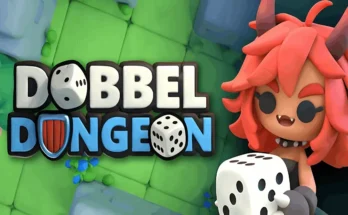 Colorful game logo with character