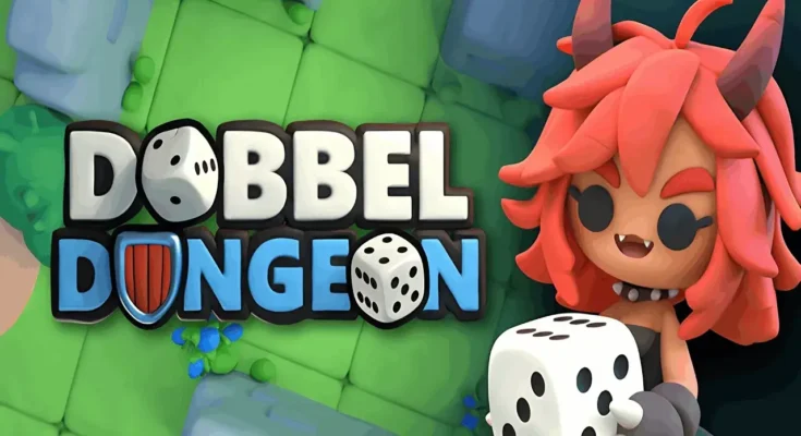 Colorful game logo with character